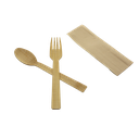 Bamboo cutlery Set (fork+spoon+tissue) 500pcs