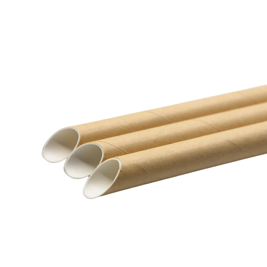 黄牛皮纸吸管大口径尖头（独立装）(1.2cm*22cm;100pcs*20packs)