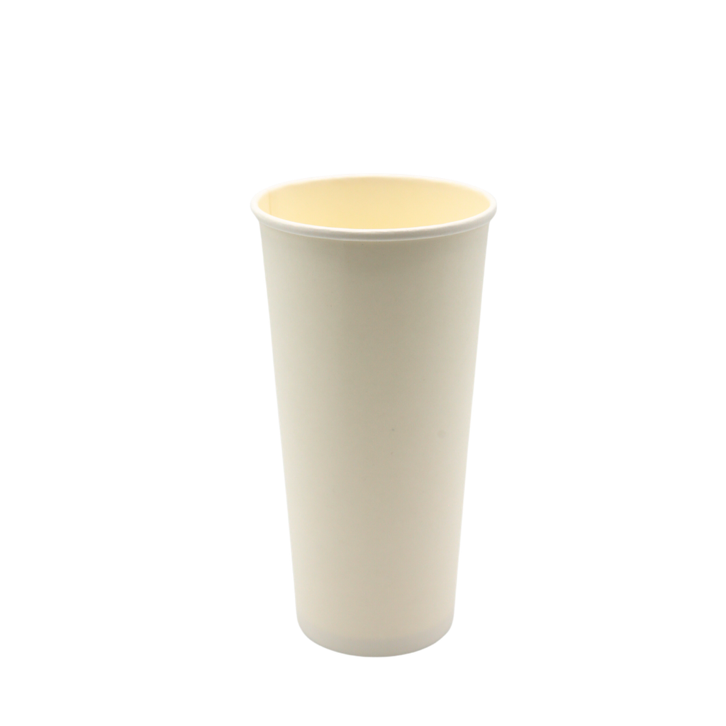 90-700ml 单层奶茶纸杯 白色 (300g/m2;1000pcs)
