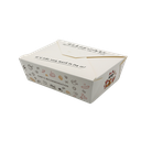 White kraft Meal Box cat logo (1300ml;13.5*12*6.35cm;200pcs)