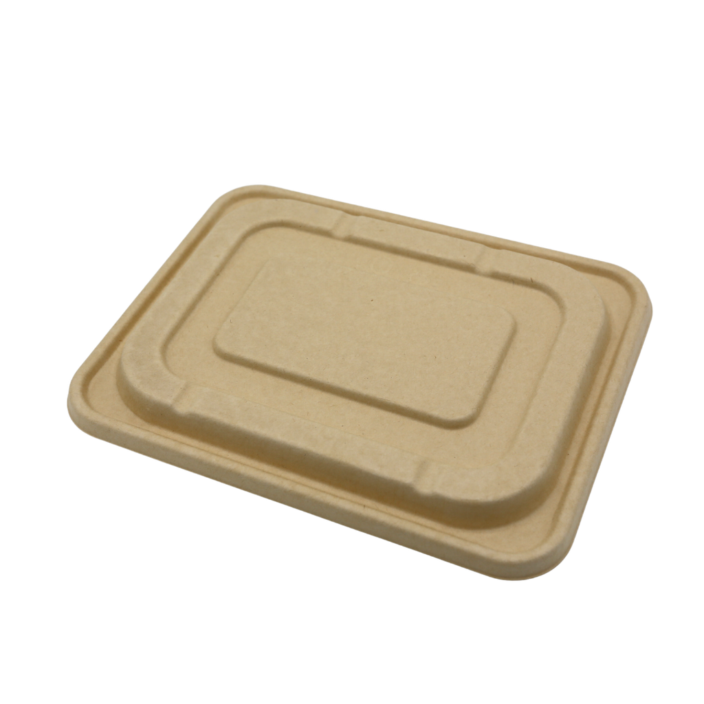 本色纸浆餐盒盖（大）(28.9*22.3*2cm;200pcs)