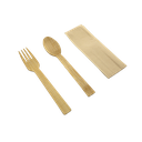 Bamboo cutlery Set (fork+spoon+tissue) 500pcs