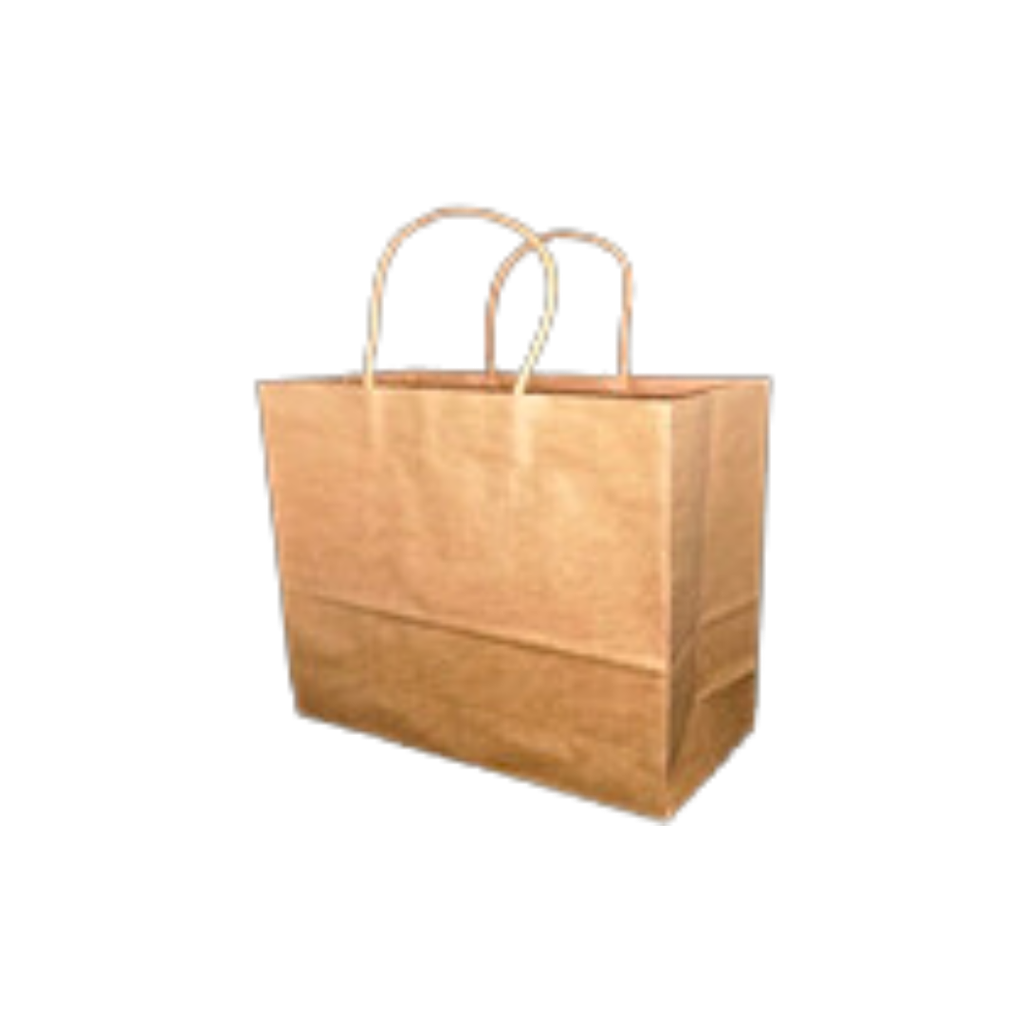 No.2 Nature Kraft Handle Bag (4 cups)(26*17.5*26cm; 250pcs)