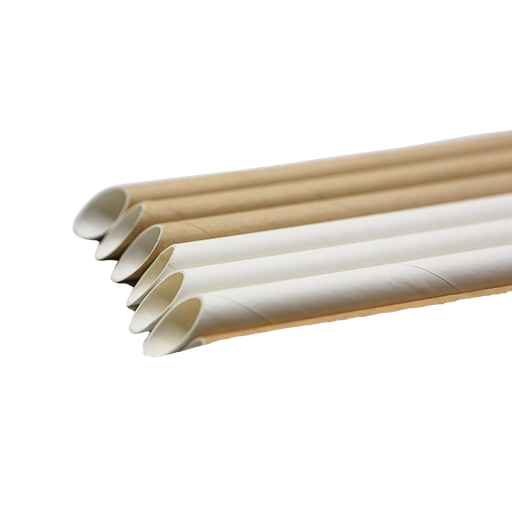 斜口纸吸管 混合色 独立装 (1.2*22cm; 2000pcs)