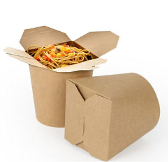 [GT083109] Kraft Wok to go Cup(950ml;Double PE;500pcs)