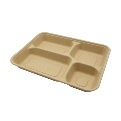 [GT086001] Pulp meal box(4 grids big)(1250ml;28*21.5*3.8cm;200pcs)
